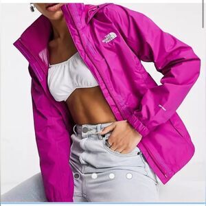 North Face Fuchsia Pink Lightweight Shell ￼Windbreaker Jacket Size 14-16 Youth
